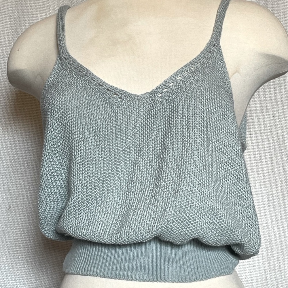 Knititude Kimi tank in cloud blue
